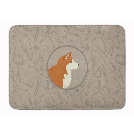 Carolines Treasures Akita in the Kitchen Machine Washable Memory Foam Mat CK2159RUG